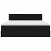 vidaXL Ottoman s&auml;ngram med madrass svart 160x200 cm sammet