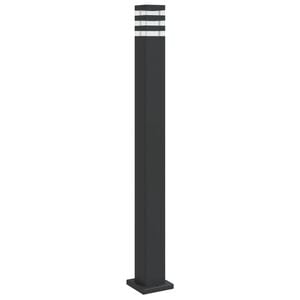vidaXL Utomhusgolvlampa svart 110 cm aluminium