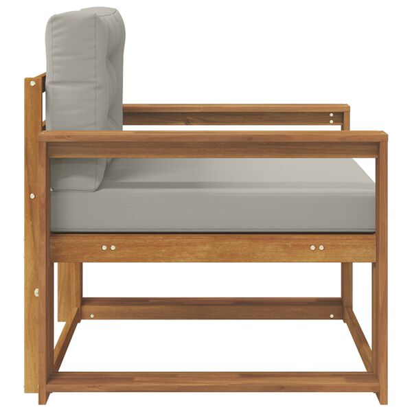 vidaXL Utomhus Mellansoffa Massivt Akaciatr&auml; Naturf&auml;rg