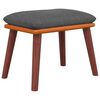vidaXL Fotpall m&ouml;rkgr&aring; 45x29,5x35 cm tyg och konstl&auml;der