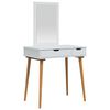 vidaXL Skrivbordsset FAUSKE 2 pcs Vit 76 x 50 x 143 cm