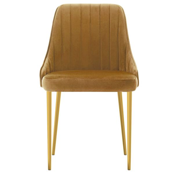 vidaXL Matstolar 4 st brun sammet