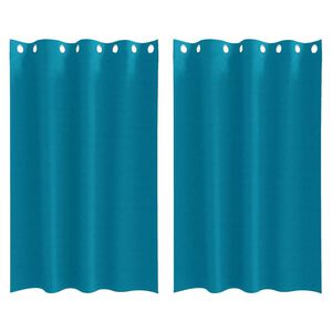 vidaXL M&ouml;rkl&auml;ggningsgardiner med Ringar 2 pcs Turkos 175 x 140 cm