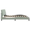vidaXL Bed Frame without Mattress Light Grey 200x200 cm Velvet