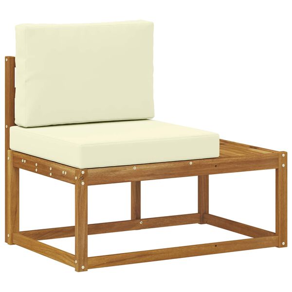 vidaXL Modulsoffa utomhus Naturf&auml;rg 91 x 63 x 73 cm Massivt Akaciatr&auml;