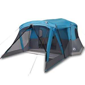 vidaXL Campingt&auml;lt med veranda 4 personer bl&aring; vattent&auml;tt