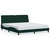 vidaXL Bed Frame with LED without Mattress Dark Green 180x200 cm Velvet