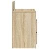 vidaXL S&auml;ngbord 2 st med 2 l&aring;dor sonoma-ek 40x33x60 cm