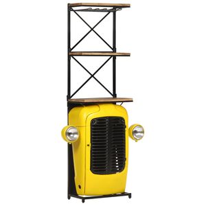 vidaXL Vinhylla traktor gul 49x31x172 cm massivt mangotr&auml;