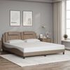 vidaXL Bed Frame "Viana" with LED without Mattress Cappuccino 180x200 cm