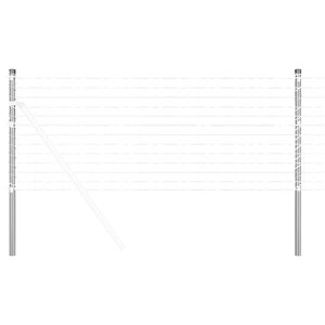 vidaXL St&auml;ngselstolpe 2 st Silver 50 cm Pulverlackerad st&aring;l