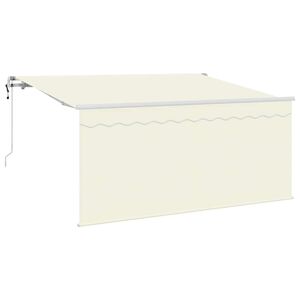 vidaXL Utf&auml;llbar markis Kr&auml;m 300 x 200 cm Polyester och aluminium