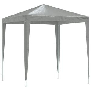 vidaXL Partyt&auml;lt 200 x 200 x 240 cm Ljusgr&aring; PE och st&aring;l