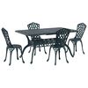 vidaXL Tr&auml;dg&aring;rdsm&ouml;belset 5 pcs Gr&ouml;n Aluminium