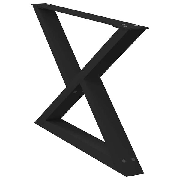 vidaXL Soffbordsben 2 st svarta 70x(42-43,3) cm st&aring;l