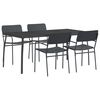 vidaXL Matgrupp 5 st Antracit 165 x 80 x 72 cm St&aring;l
