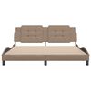 vidaXL Bed Frame without Mattress "Zadar" Cappuccino 180x200 cm Faux Leather