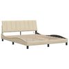 vidaXL Bed Frame without Mattress "Hanko" Cream 160x200cm Fabric
