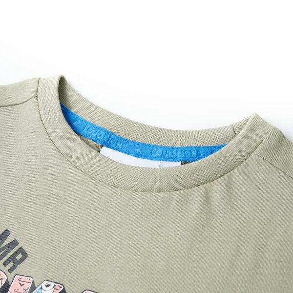 T-shirt f&ouml;r barn ljus khaki 92