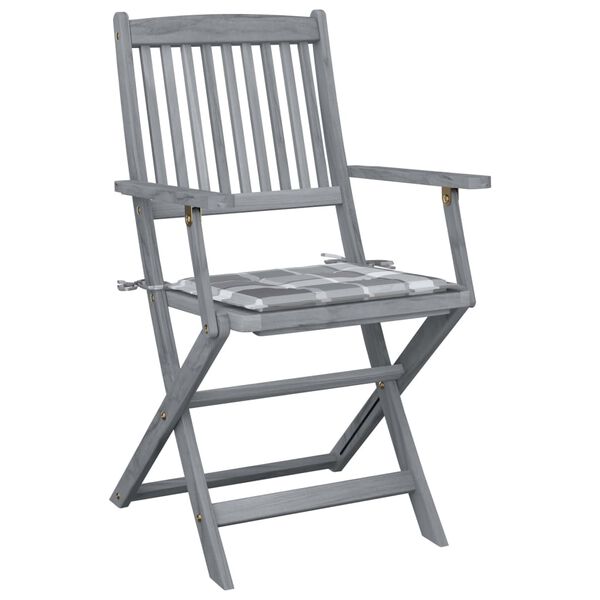 vidaXL Hopf&auml;llbara tr&auml;dg&aring;rdsstolar med dynor 2 st massivt akaciatr&auml;