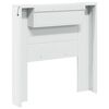 vidaXL Huvudgavel med hylla Vit 100 x 16,5 x 103,5 cm Konstruerat trä