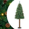 vidaXL Smal julgran Gr&ouml;n 180 cm PVC och solid furu