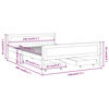 vidaXL S&auml;ngram med 4 l&aring;dor vit massiv furu 140x200 cm