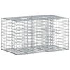 vidaXL Gabion upph&ouml;jd s&auml;ng 100 x 60 x 55 cm Galvaniserat st&aring;l Silver