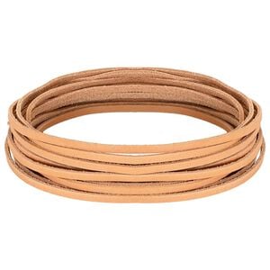 vidaXL L&auml;derrem Ljusbrun 200 x 0,3 cm L&auml;der