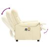 vidaXL Elektrisk massagefåtölj gräddvit konstläder