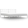 vidaXL S&auml;ngram med huvudgavel metall vit 183x213 cm