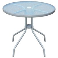 vidaXL Cafébord grå 80x71 cm stål