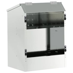 vidaXL Kaninsmatare Silver 64.5 x 25.5 x 45.5 cm Galvaniserat St&aring;l