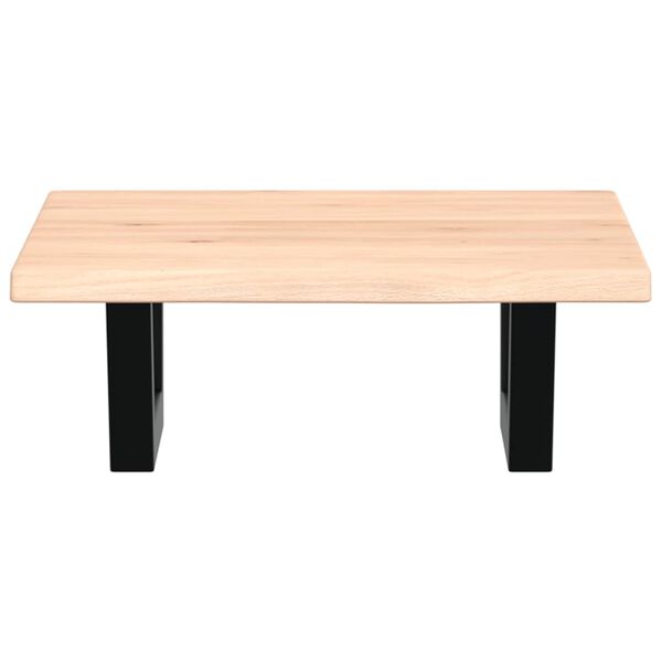 vidaXL V&auml;ggmonterad handfatshylla st&aring;l och massiv ek