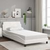 vidaXL Bed Frame "Dover" White 100x203 cm Faux Leather