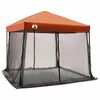 vidaXL Campingt&auml;ltset med tak 2 pcs Gr&aring; och orange Taffeta och tyg
