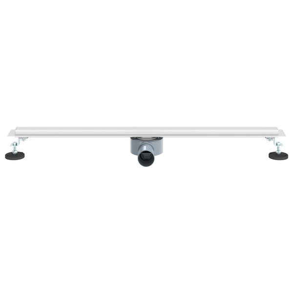 vidaXL 360&deg; Duschavlopp med smal modell Silver 80 cm