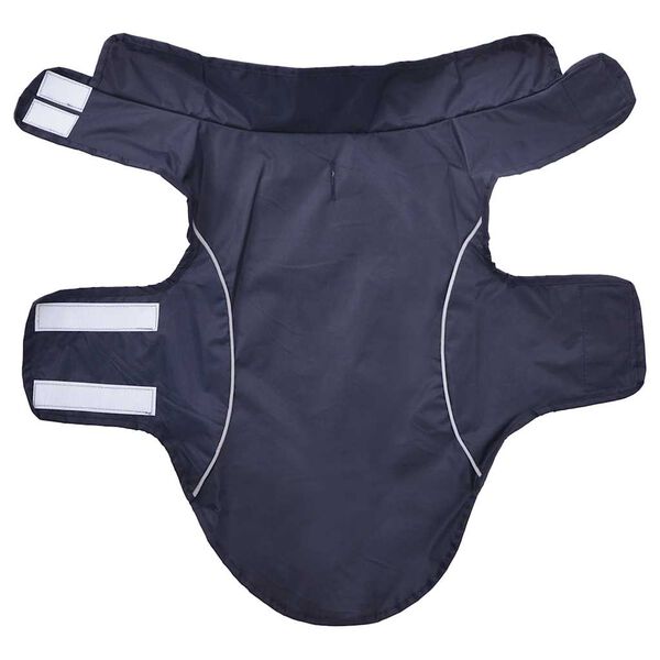 vidaXL Regnrock för hundar med reflexer polyester marinblå S