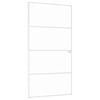 vidaXL Innerd&ouml;rr 102x201,5 cm h&auml;rdat glas och aluminium slim