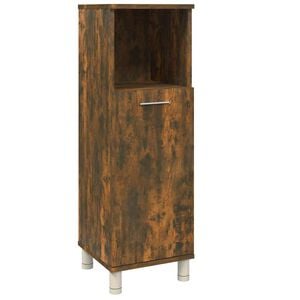 vidaXL Badrumssk&aring;p r&ouml;kf&auml;rgad ek 30x30x95 cm konstruerat tr&auml;