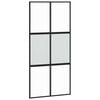 vidaXL Skjutd&ouml;rr svart 102,5x205 cm h&auml;rdat glas och aluminium