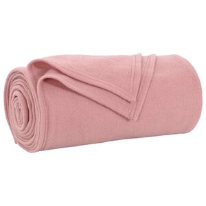 vidaXL Kastfilt Rosa 170 x 130 cm Fleece