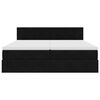 vidaXL Ottoman sängram med madrasser svart 200x200 cm sammet