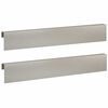 vidaXL Topprofil f&ouml;r rabattkant 2 st 100 x 5 x 15 cm Rostfritt st&aring;l