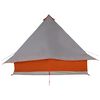 vidaXL Tipi Tält med tak Grå och orange 358 x 296 x 258 cm taffeta