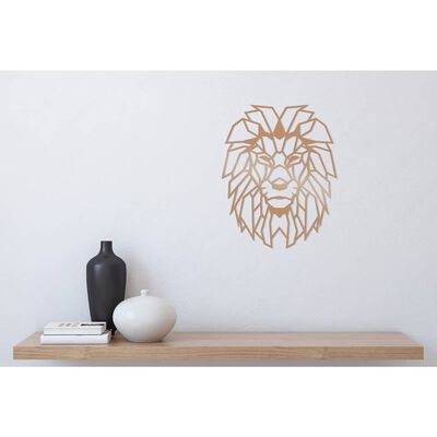 Homemania Väggdekoration Lion 40x50 cm koppar stål