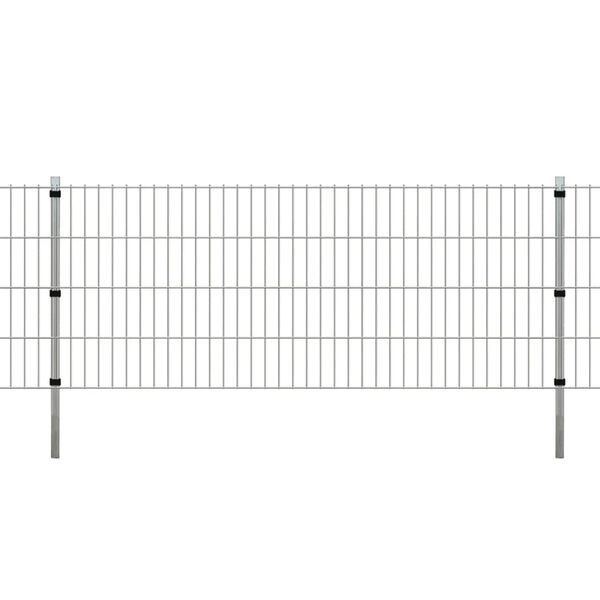 vidaXL Staketstolpar 10 st silver 130 cm galvaniserat st&aring;l