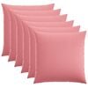 vidaXL Kudd&ouml;verdrag 6 st HEERLEN Rosa 60 x 60 cm Tyg