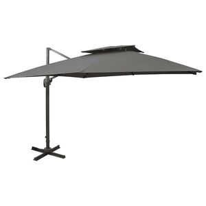 vidaXL Frih&auml;ngande tr&auml;dg&aring;rdsparasoll ventilation 300x300 cm antracit