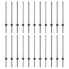 vidaXL St&auml;ngselstolpe 22 pcs Gr&aring; 120 cm St&aring;l